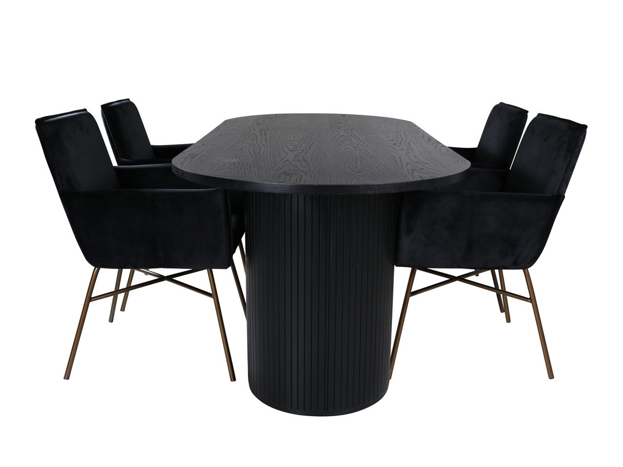 Essgruppe Dallas 3315 (Schwarz + Kupfer)