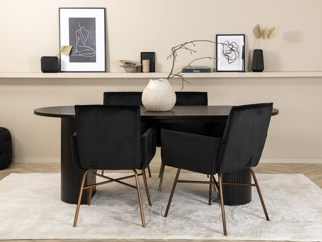 Essgruppe Dallas 3315 (Schwarz + Kupfer)