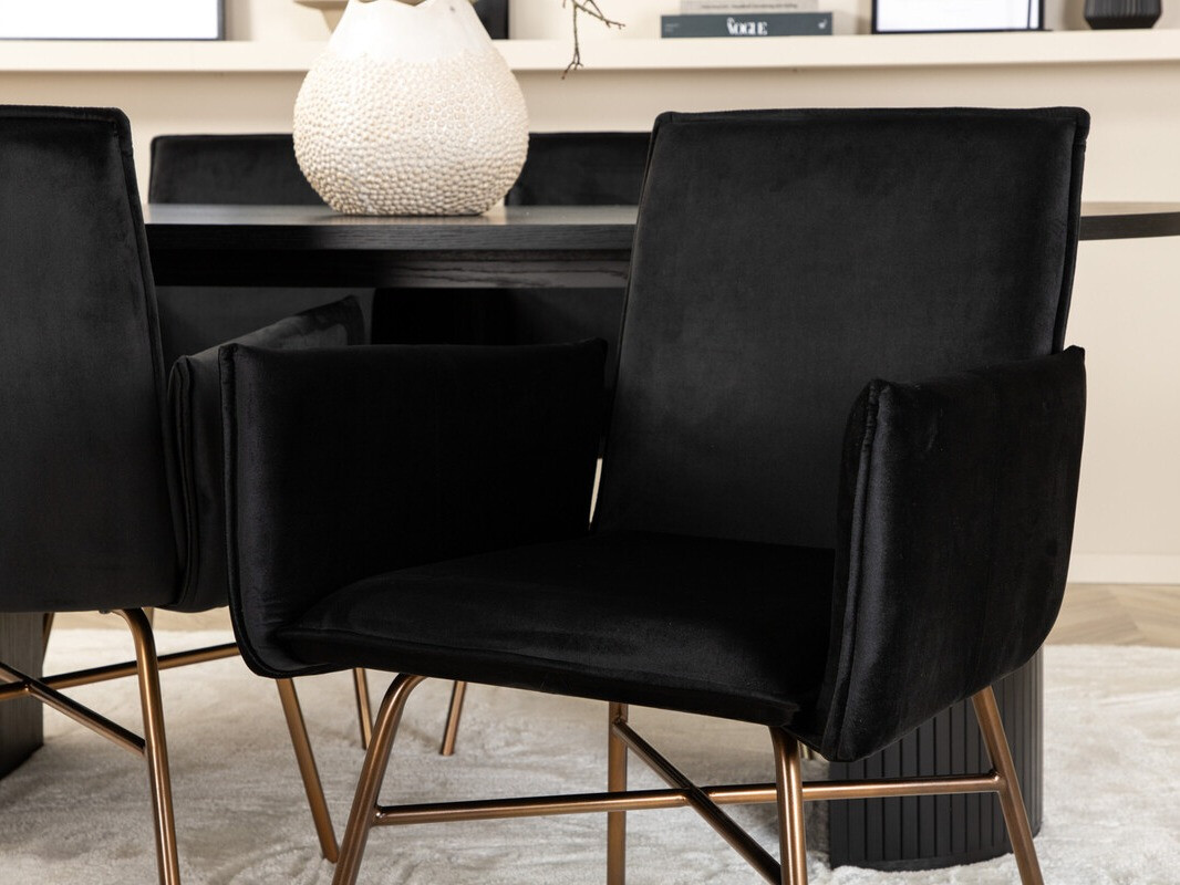 Essgruppe Dallas 3315 (Schwarz + Kupfer)