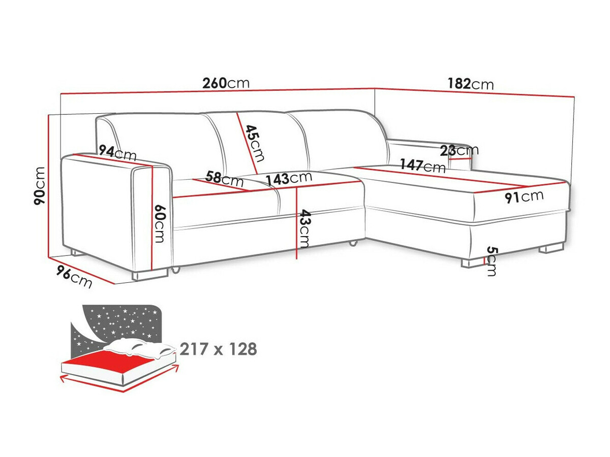 Ecksofa Columbus 186 (Crown 12)