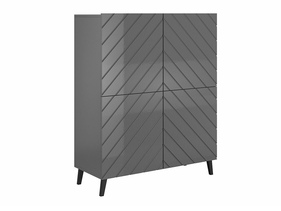 Sideboard Charlotte 179 (Graphit + Graphit glänzend)