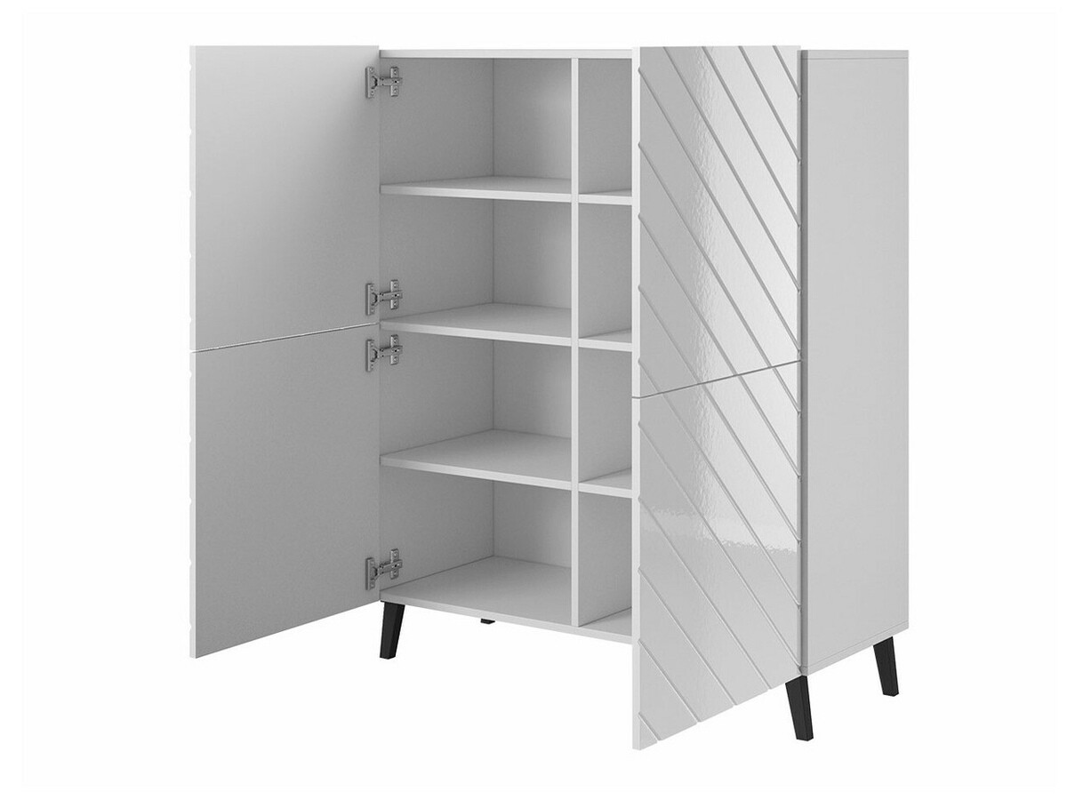 Sideboard Charlotte 179 (Graphit + Graphit glänzend)