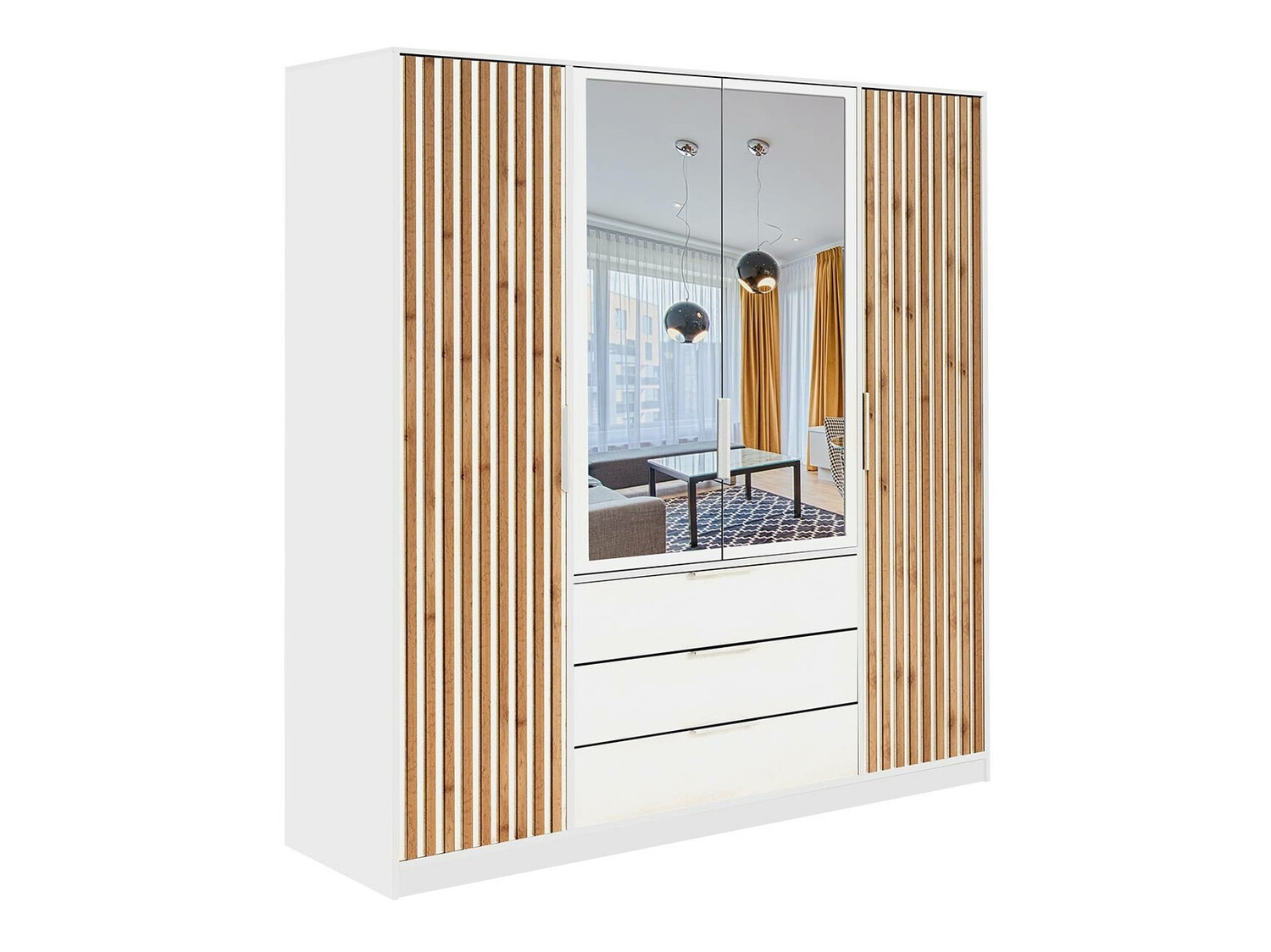 Kleiderschrank Collis V (Weiss)