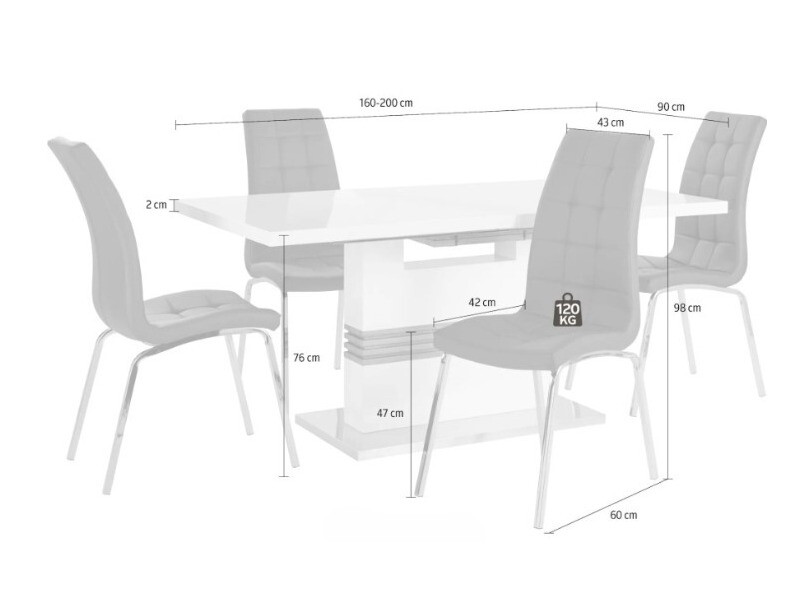 Essgruppe Denton 1111 (Schwarz)
