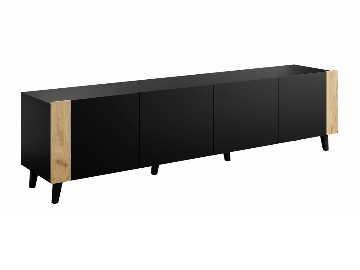 TV-Möbel Charlotte 184 (Schwarz + Craft eiche)