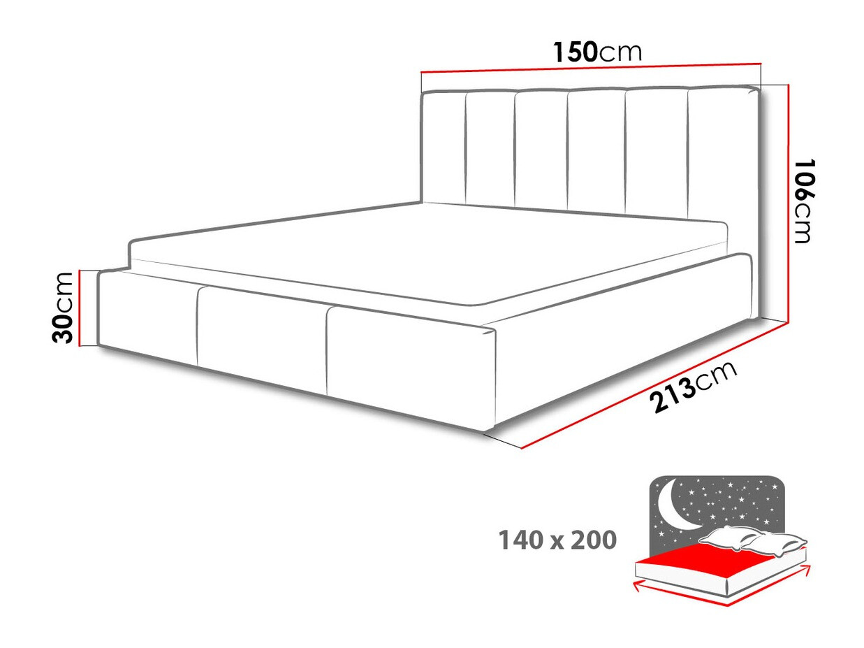 Bett ComfiDream Tirila I (Sawana 80)