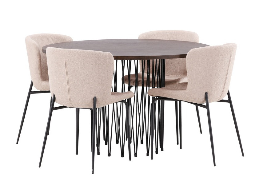 Essgruppe Dallas 3379 (Beige + Schwarz)