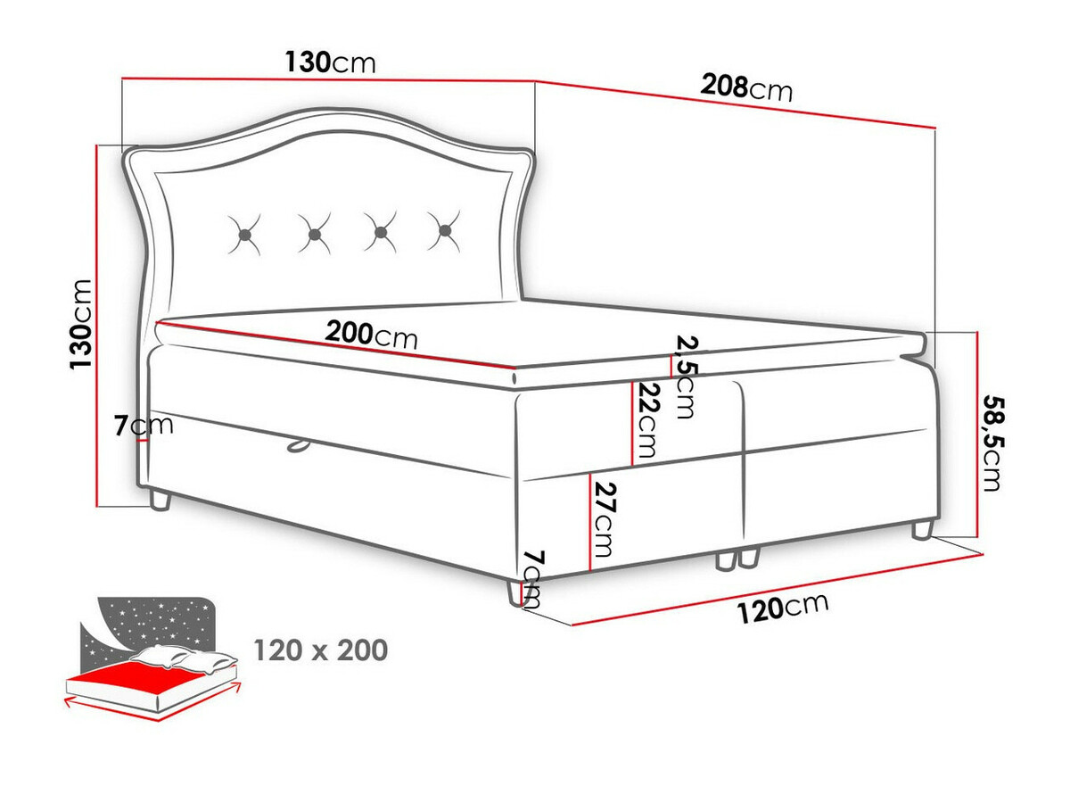 Boxspringbett Oleum (Magic Velvet 2206)