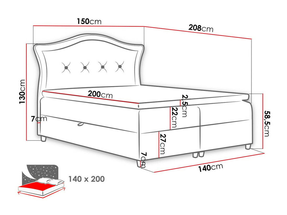 Boxspringbett Oleum (Magic Velvet 2219)