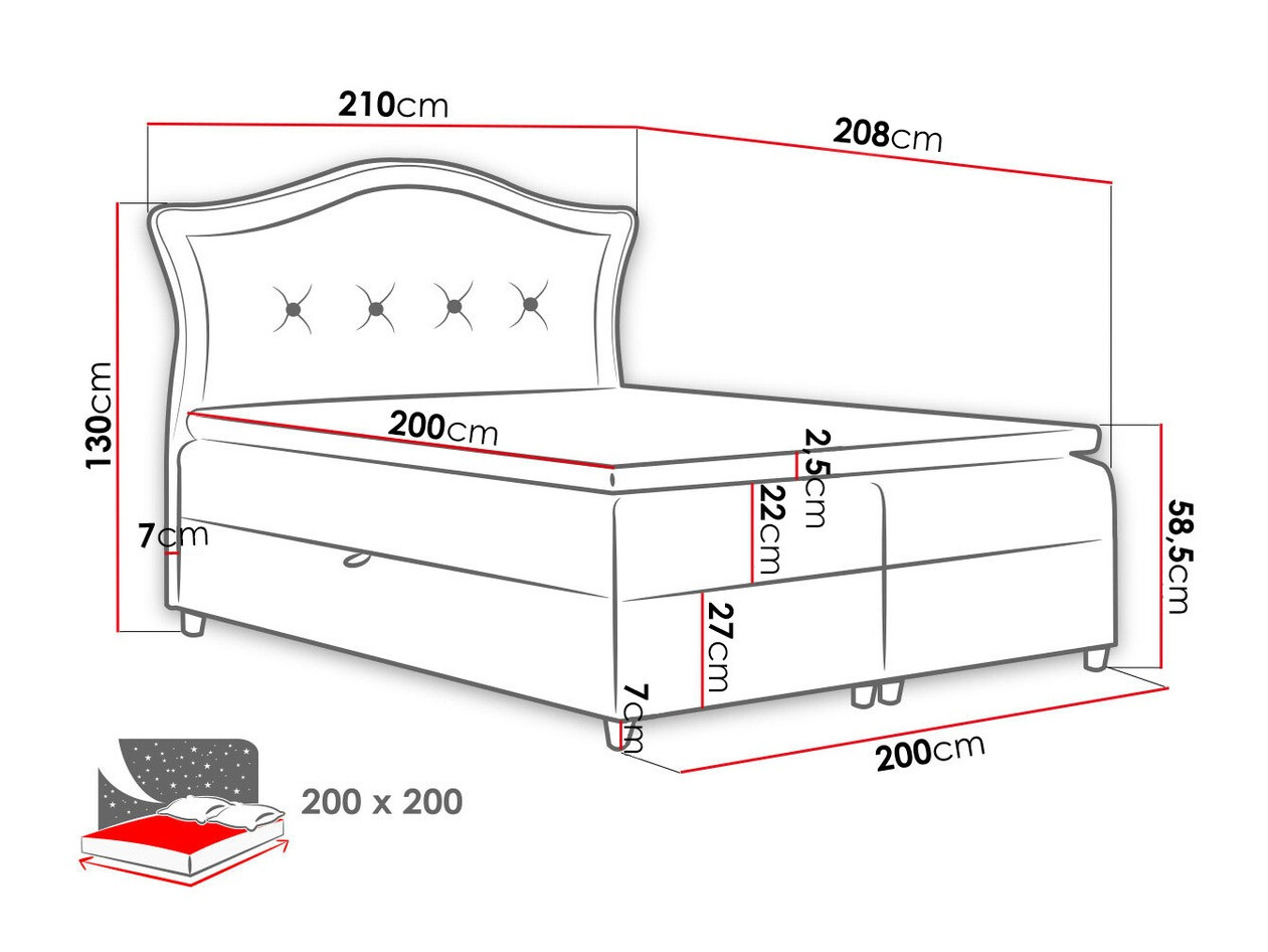 Boxspringbett Oleum (Magic Velvet 2260)