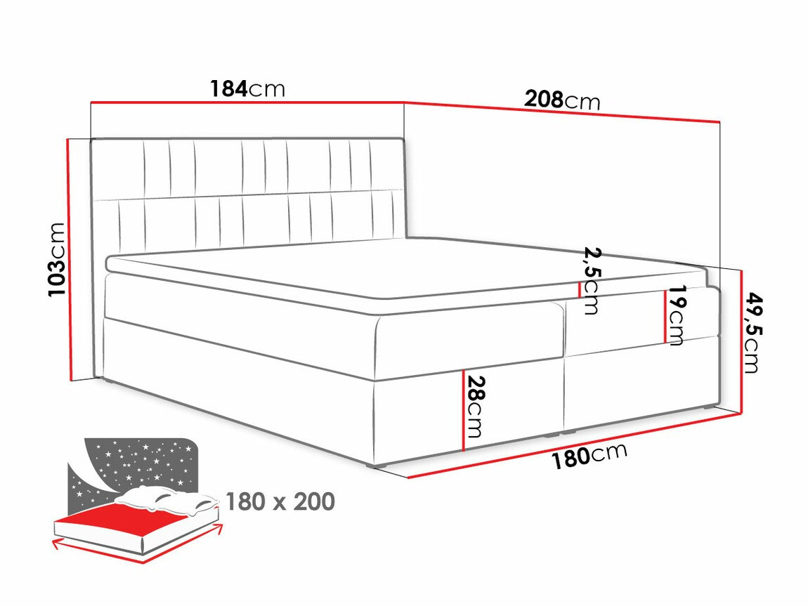 Boxspringbett Pons (Kronos 02)