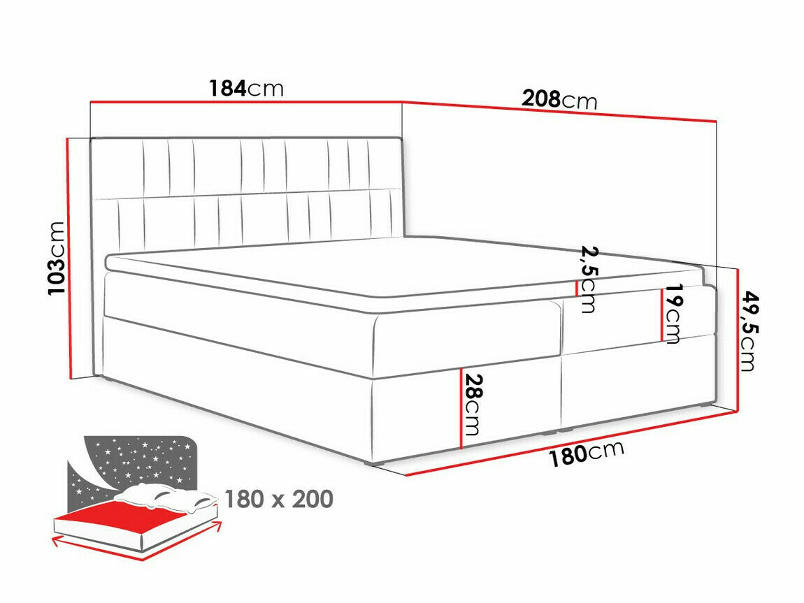 Boxspringbett Pons (Kronos 27)