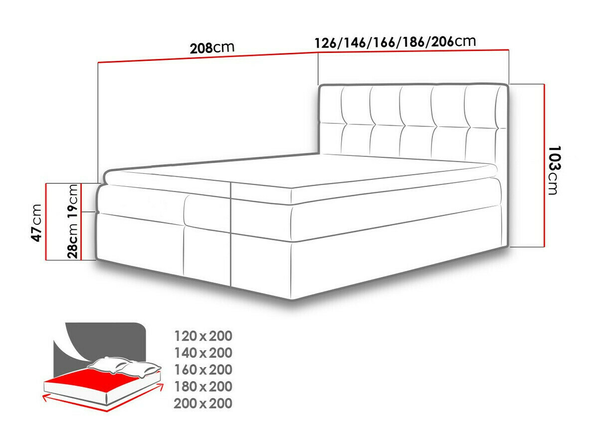 Boxspringbett Aedes (Rico 13)