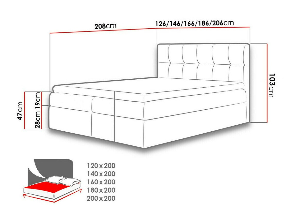Boxspringbett Aedes (Soft 011)