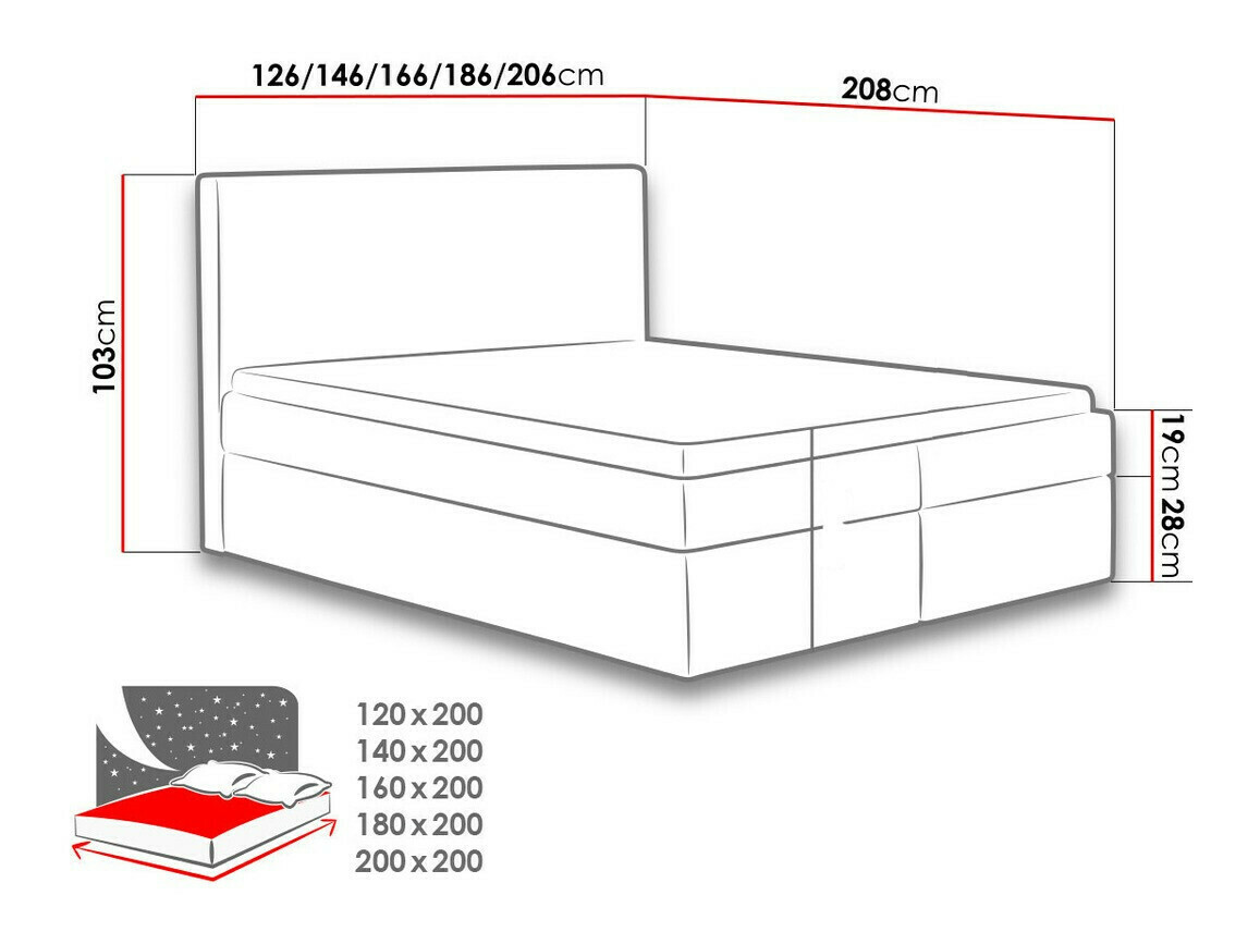 Boxspringbett Nix (Velluto 3)