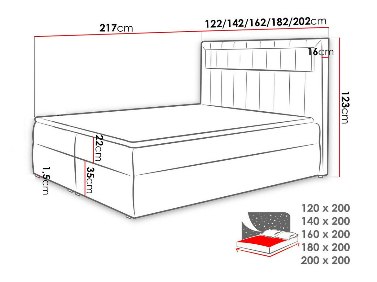 Boxspringbett Baltimore 131 (Soft 029)