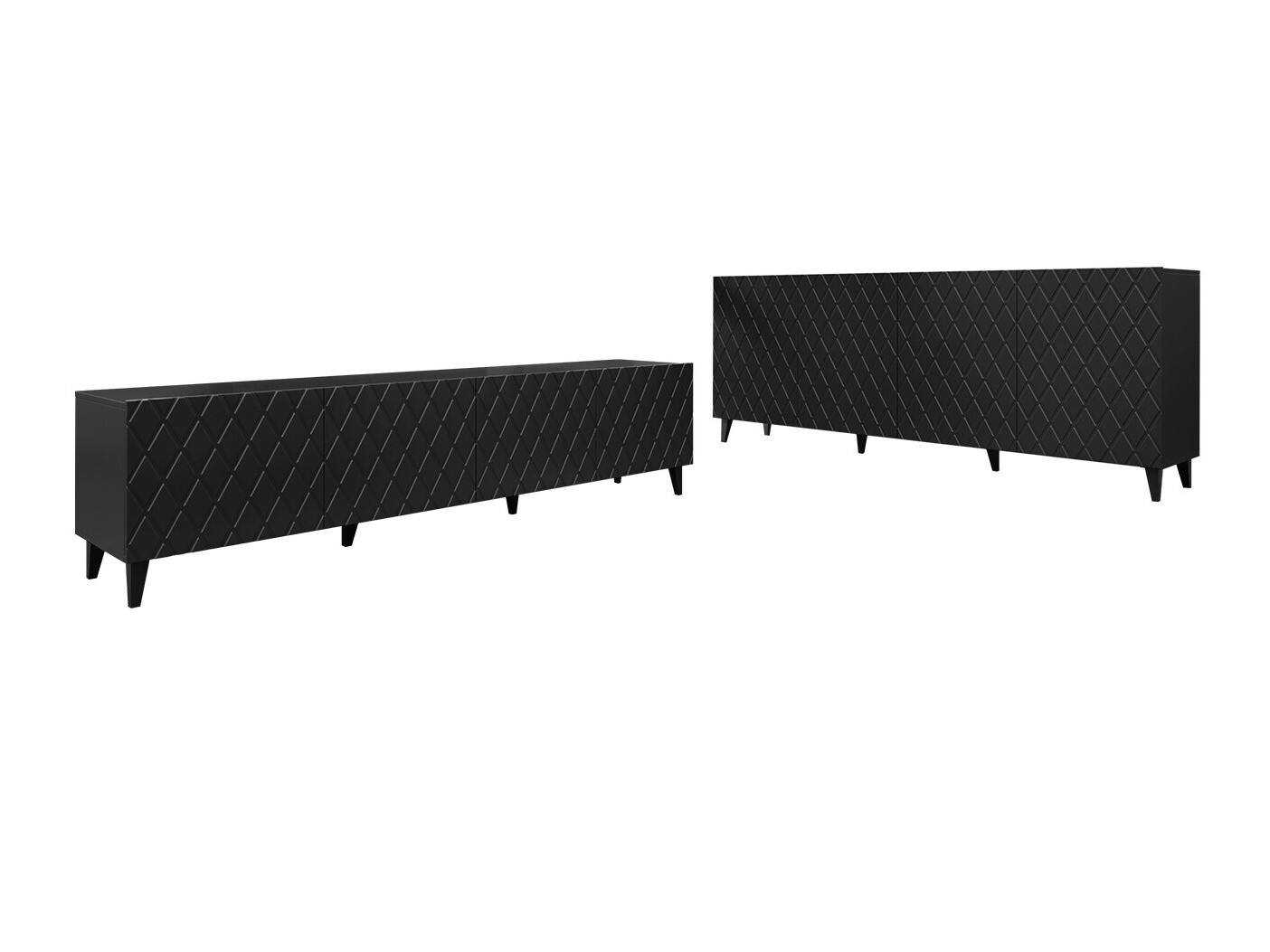 Wohnzimmer-Set Charlotte 188 (Schwarz)