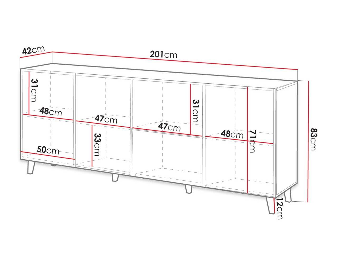 Sideboard Comes (Anthrazit)
