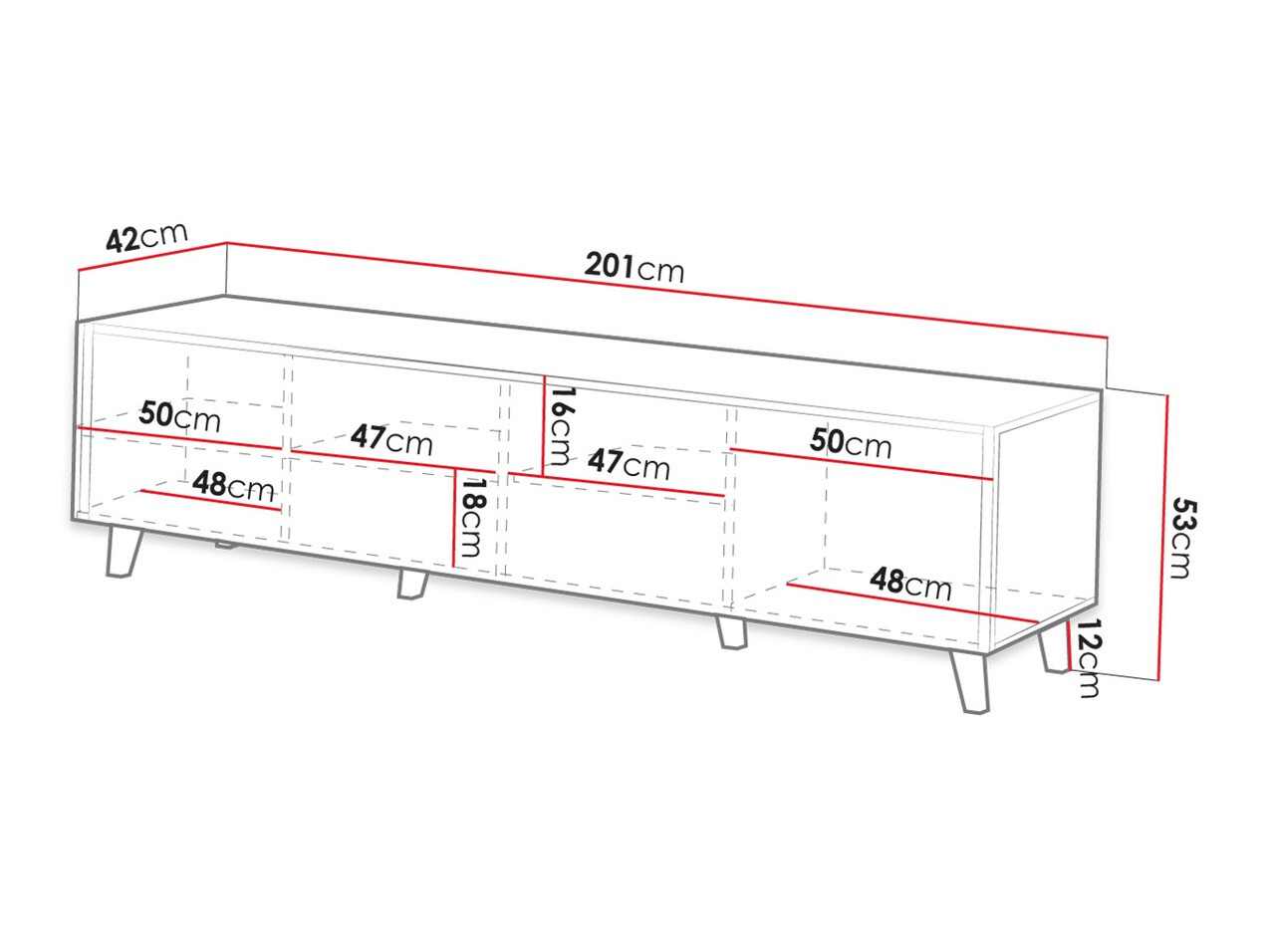 TV-Möbel Comes I (Wotan Eiche)