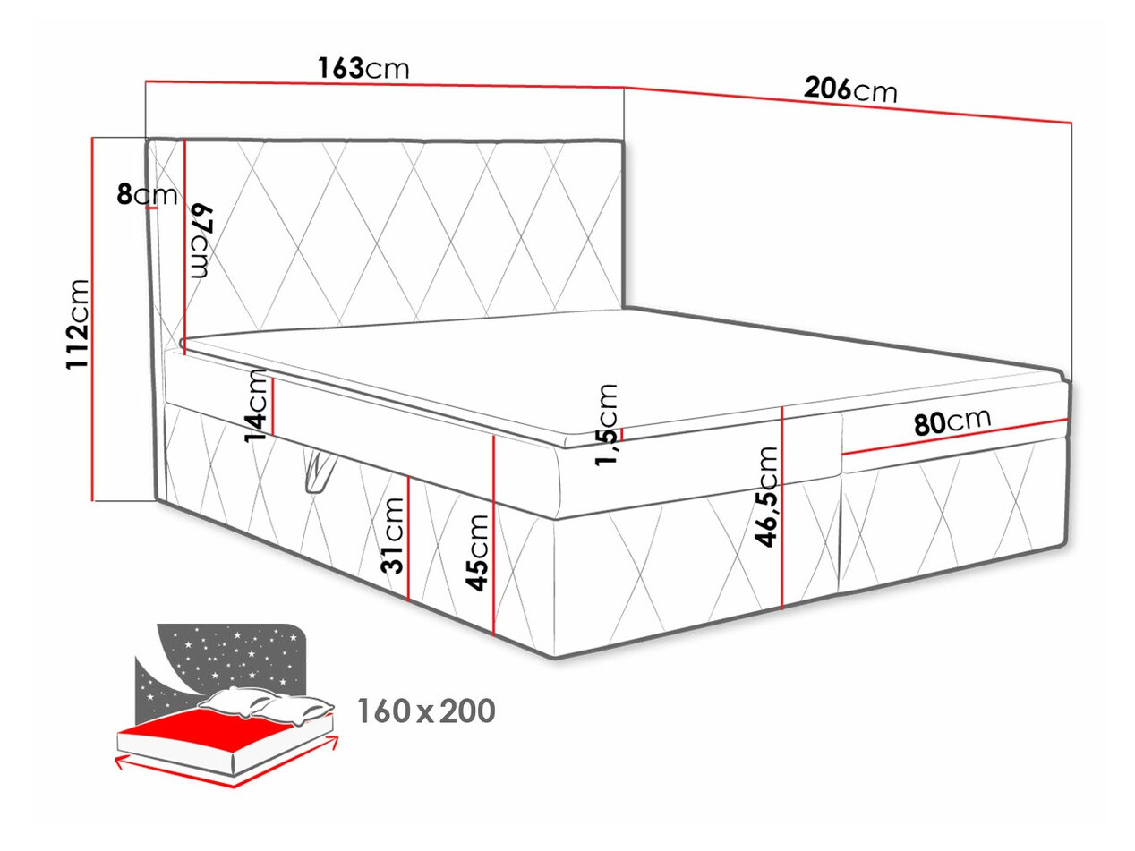 Boxspringbett Comfivo Avis (Magic Velvet 2225)