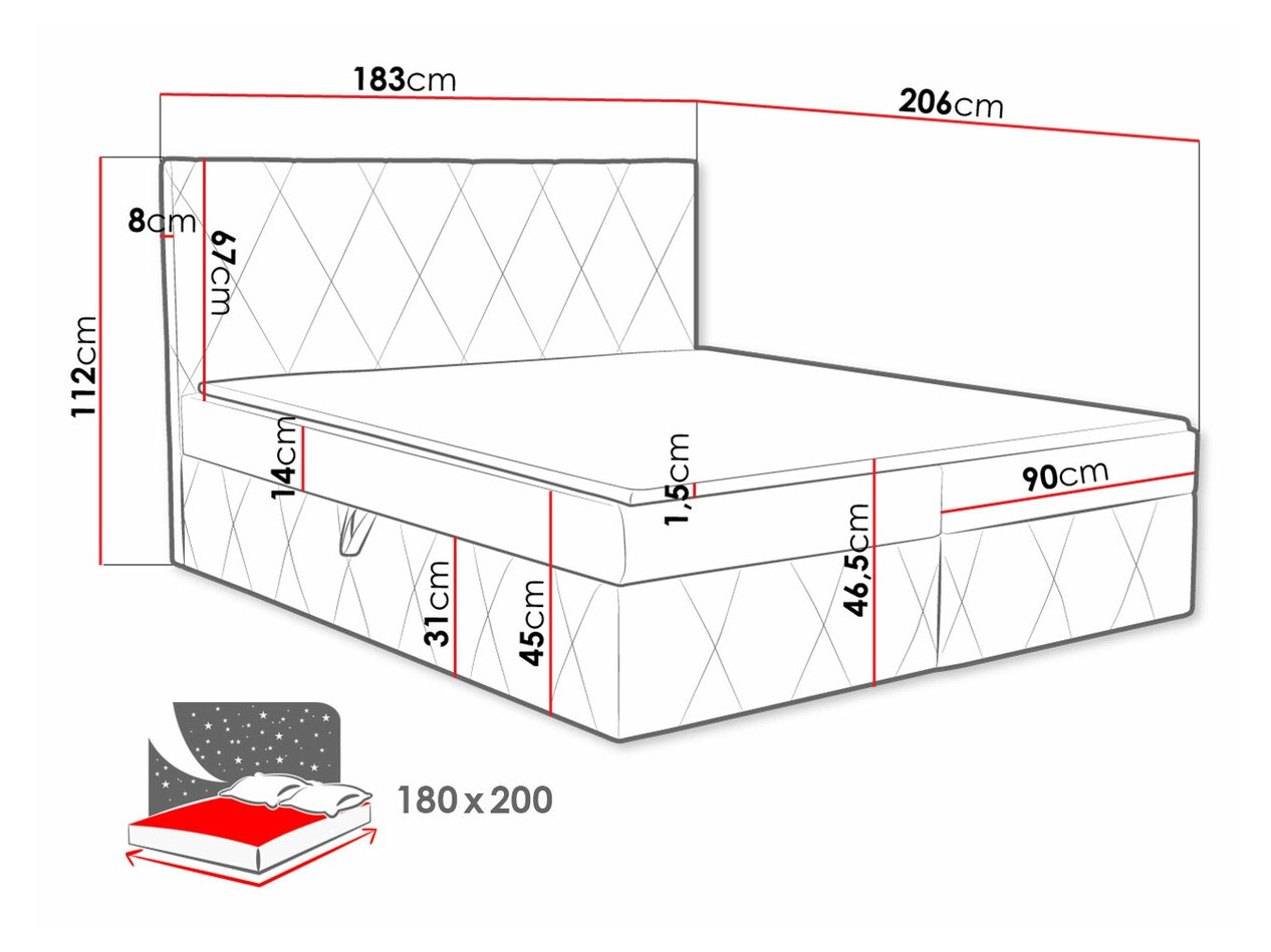 Boxspringbett Comfivo Avis (Magic Velvet 2225)