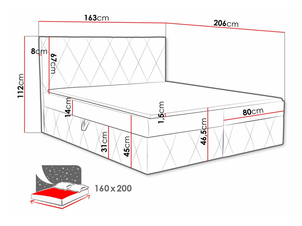 Boxspringbett Comfivo Avis (Magic Velvet 2260)