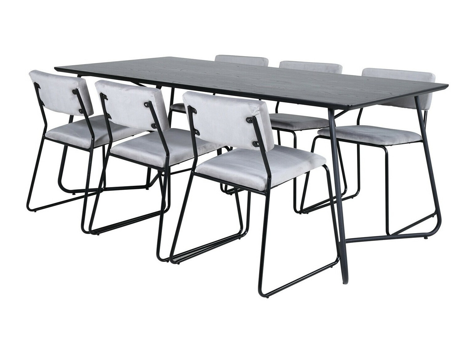 Essgruppe Dallas 2715 (Grau + Schwarz)