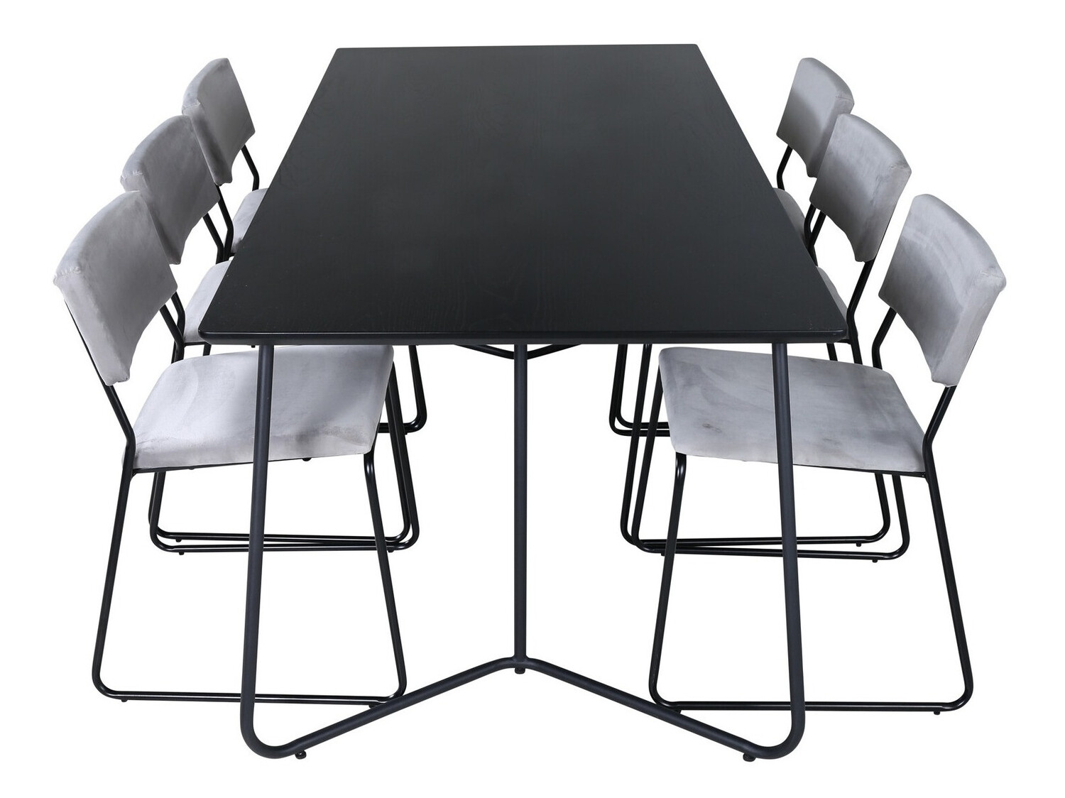 Essgruppe Dallas 2715 (Grau + Schwarz)