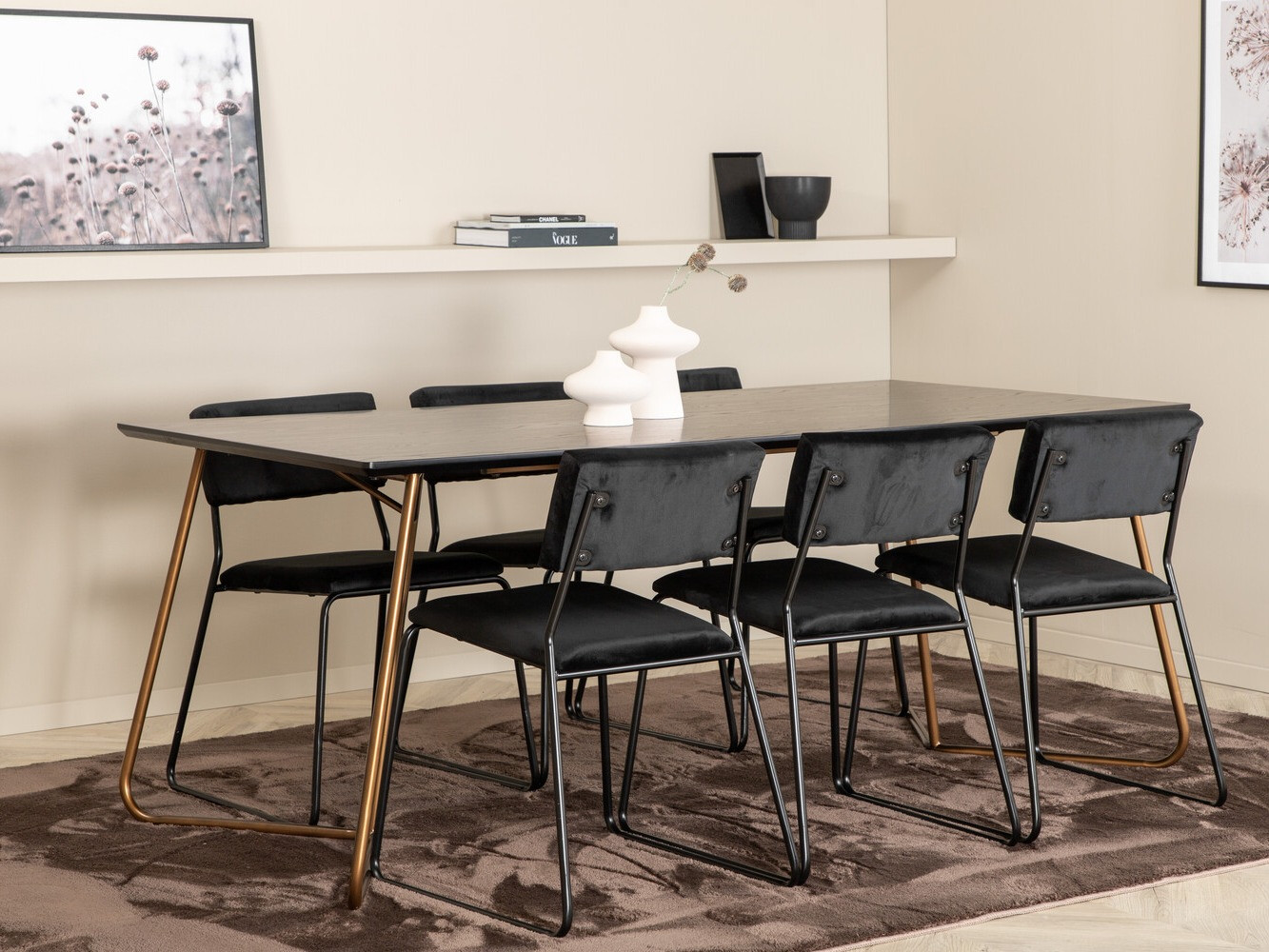 Essgruppe Dallas 2715 (Schwarz + Kupfer)