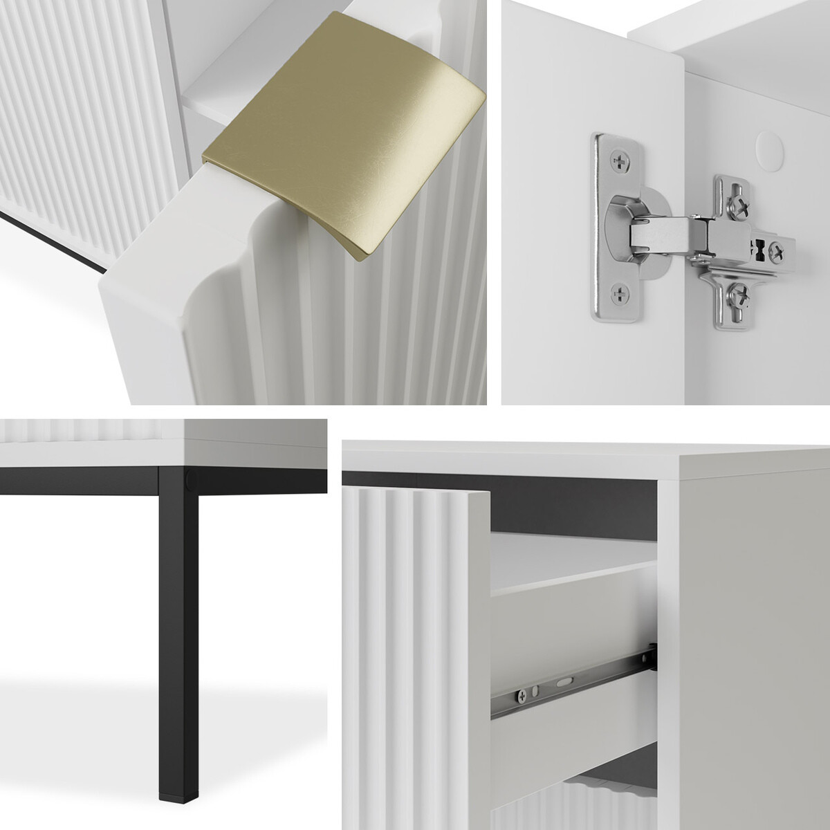 Kommode mit Schubladen Lima L100 (Schwarz)