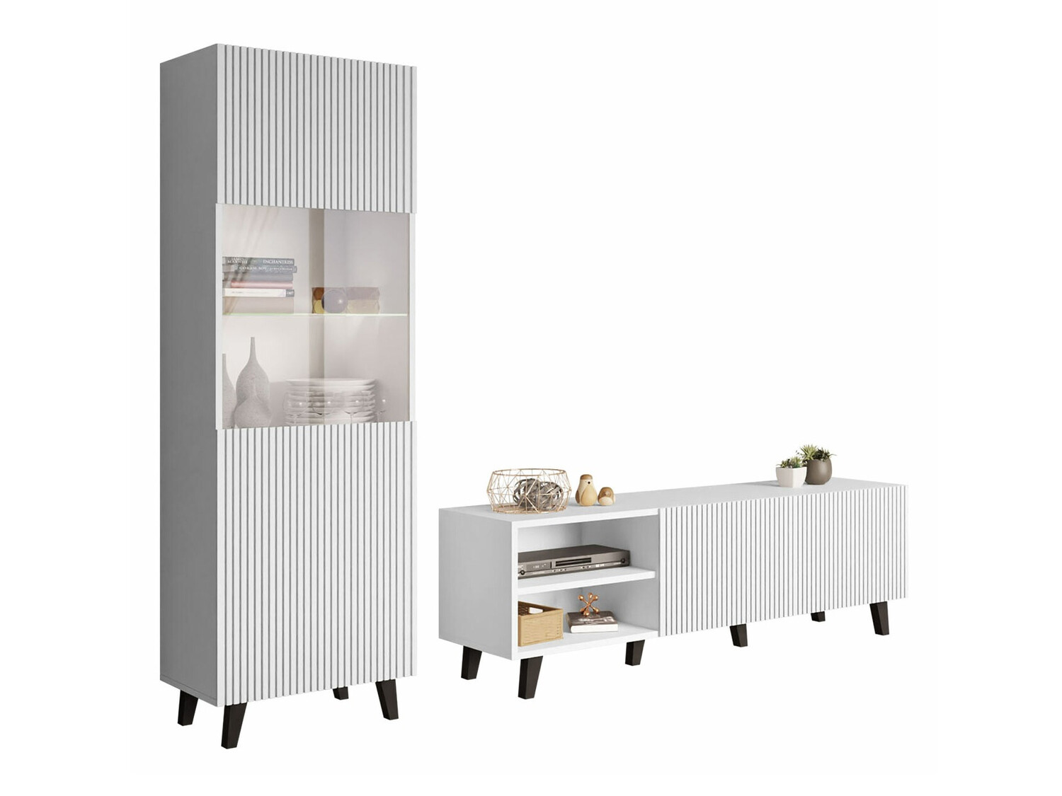 Wohnzimmer-Set Dicto I (Weiss)