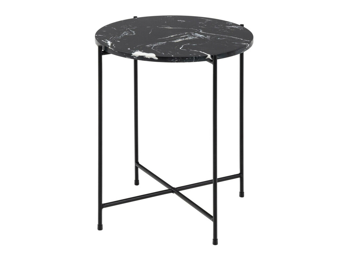 Beistelltisch Norsica 609 (Schwarzer Marmor + Schwarz)