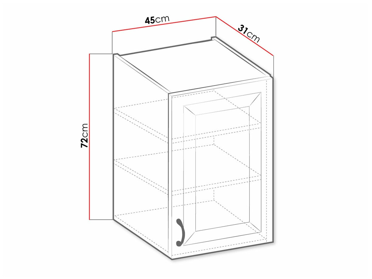 Modularer Wandschrank Retro Grey 130