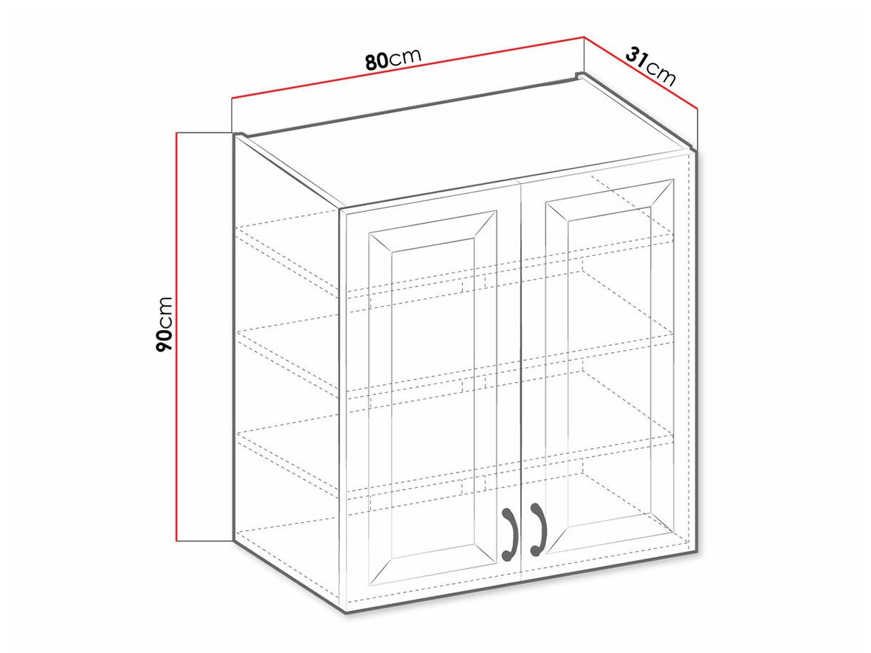 Modularer Hängeschrank Retro White 140