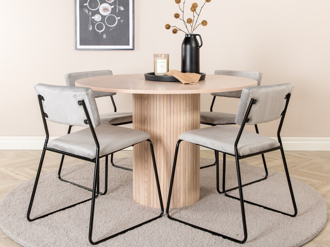 Essgruppe Dallas 2566 (Hellgrau + Schwarz)