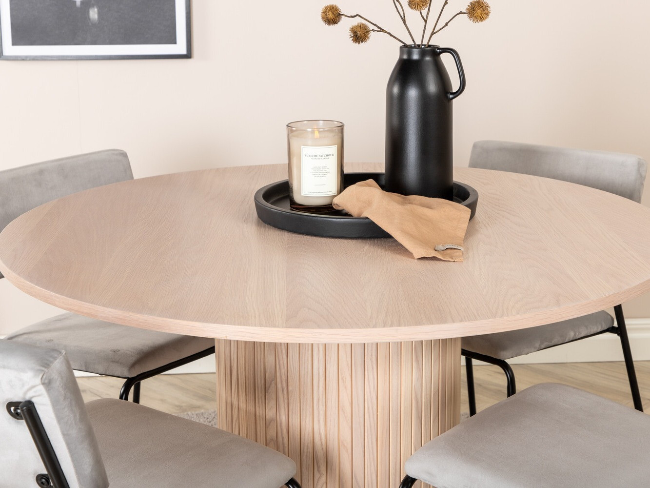 Essgruppe Dallas 2566 (Hellgrau + Schwarz)