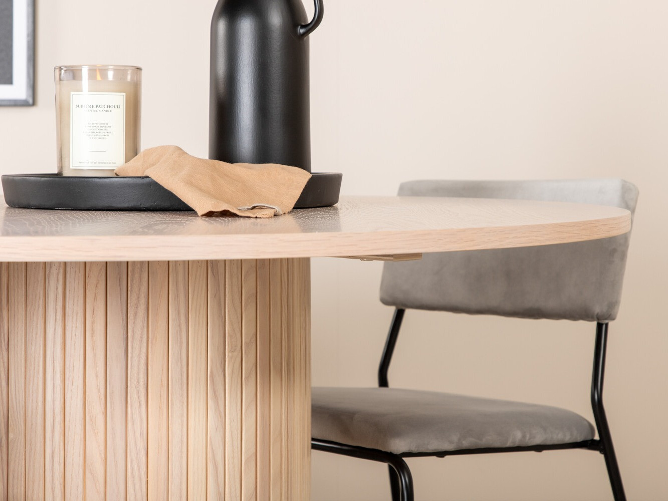 Essgruppe Dallas 2566 (Hellgrau + Schwarz)