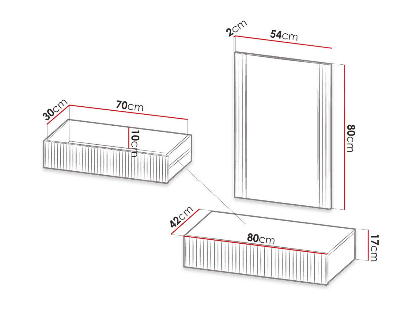 Schminktisch Dicto (Weiss)