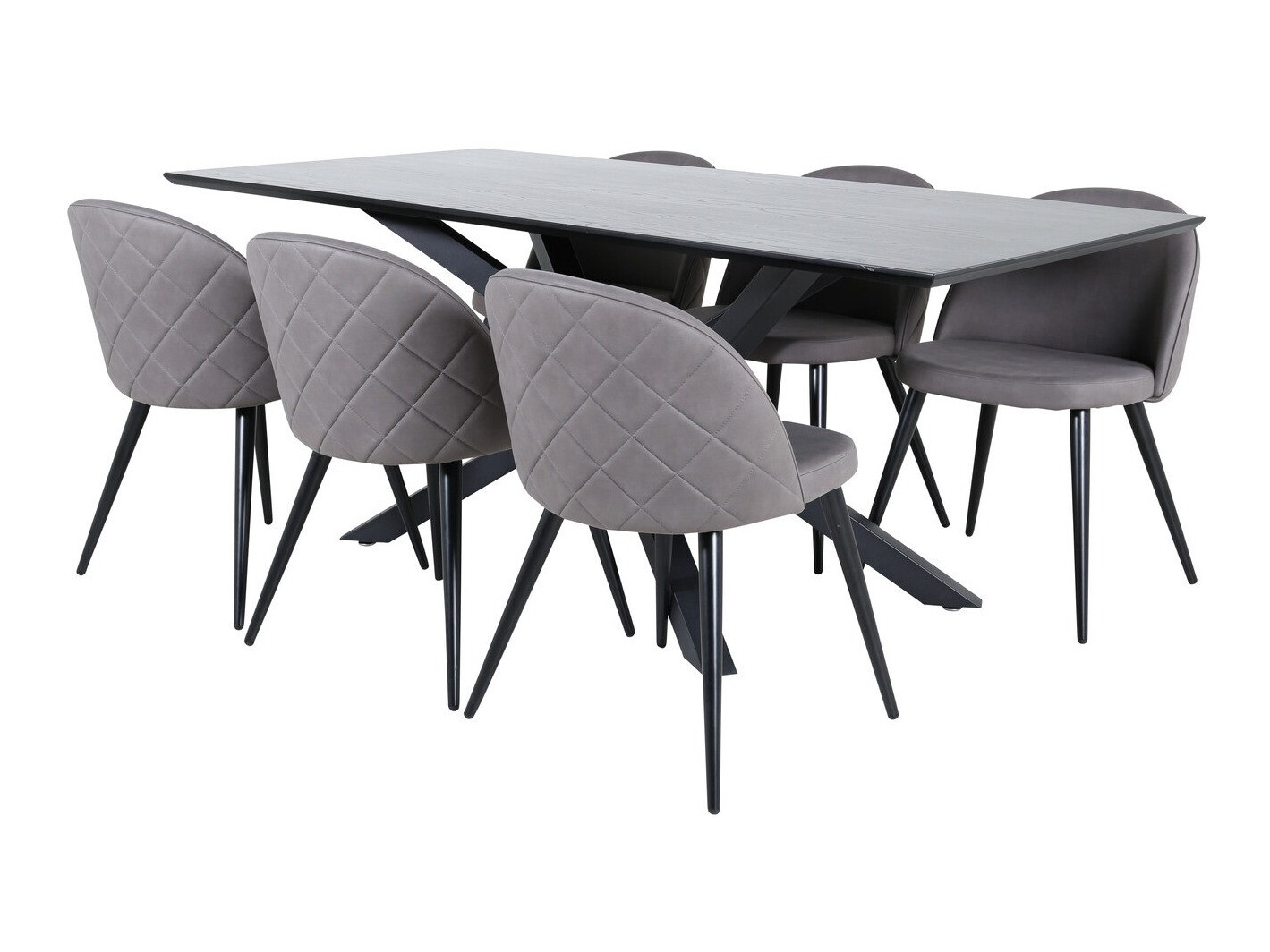 Essgruppe Dallas 2693 (Grau + Schwarz)