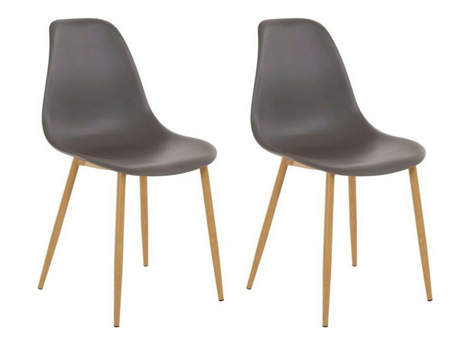 Stuhlset Denton 1142 (Anthrazit + Eichenholzoptik)
