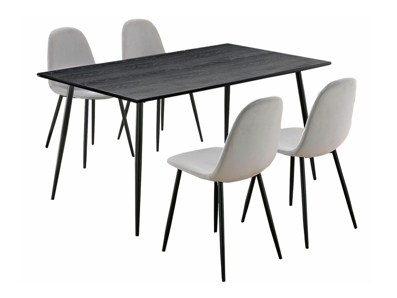 Essgruppe Denton 817 (Schwarz + Grau)