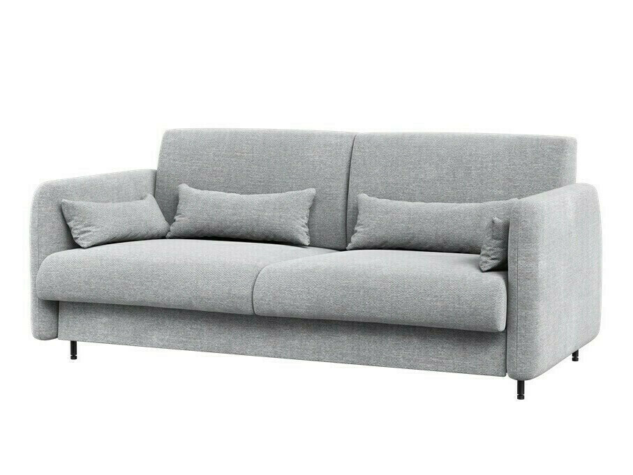 Schrankbett Concept Lenart VII (Weiss glänzend + Grau)