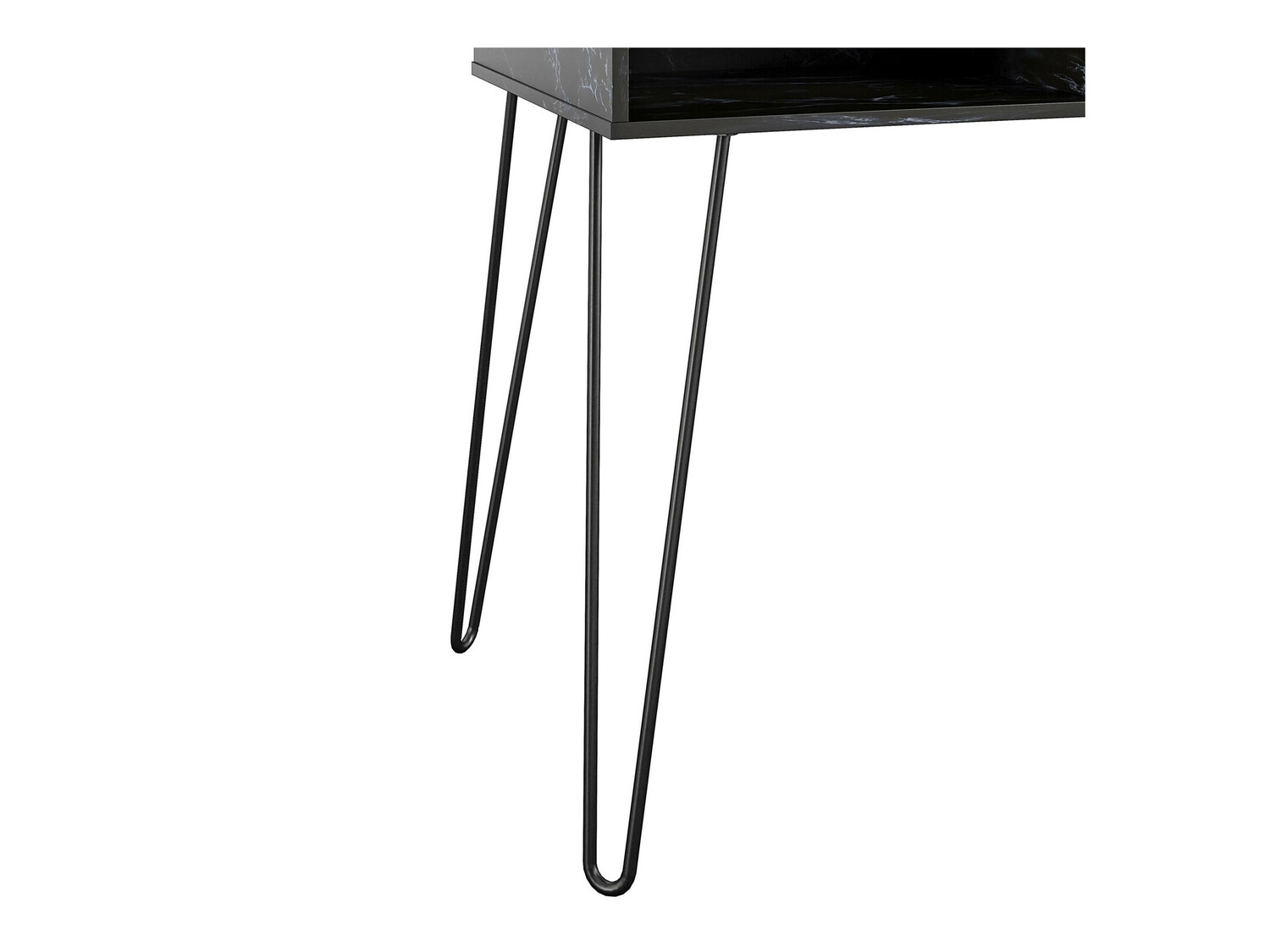 Bürotisch Tulsa 525 (Schwarzer Marmor + Schwarz)