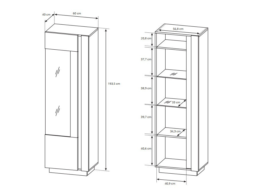 Wohnzimmer-Sets Novbela 114 (Weiss + Weiss glänzend + Grandson Eichenholzoptik)
