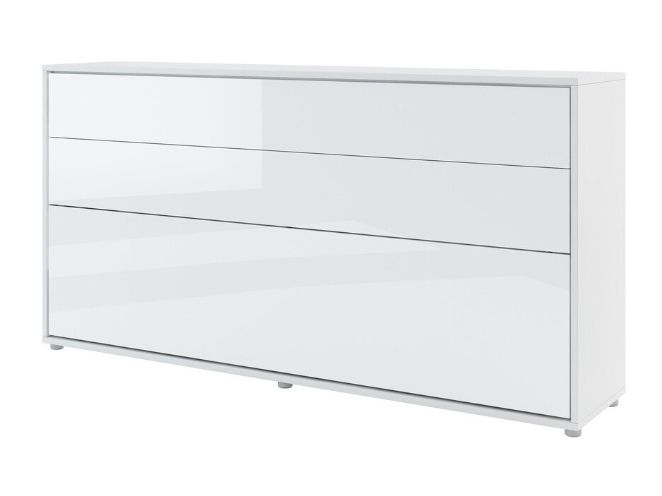 Schrankbett Concept Pro Lenart V (Weiss glänzend)
