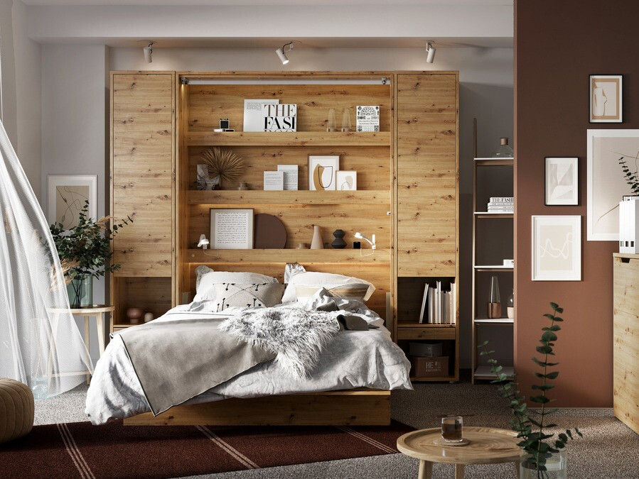 Schrankbett Concept Pro Lenart (Artisan Eichenholzoptik)
