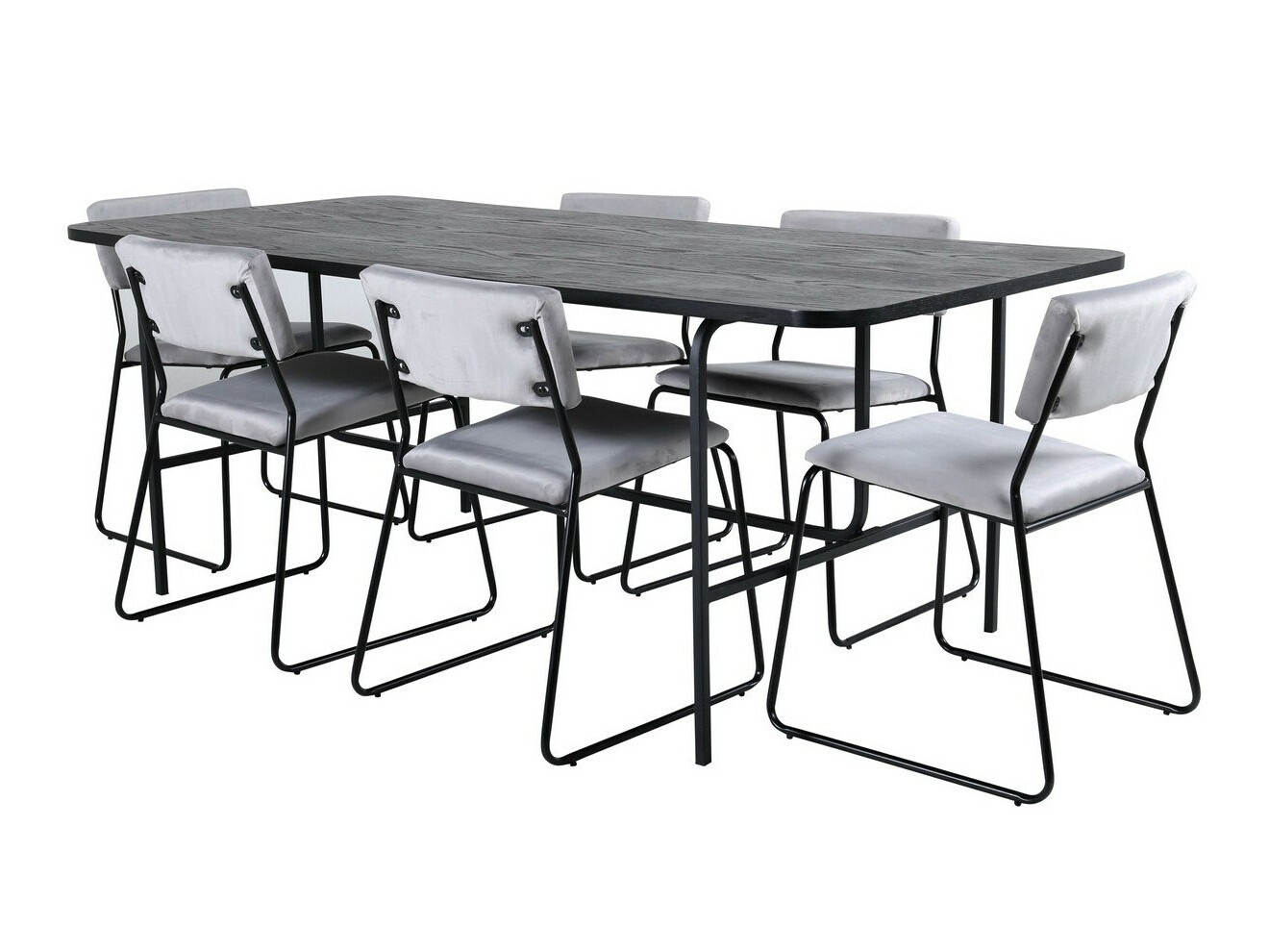 Essgruppe Dallas 2790 (Grau + Schwarz)