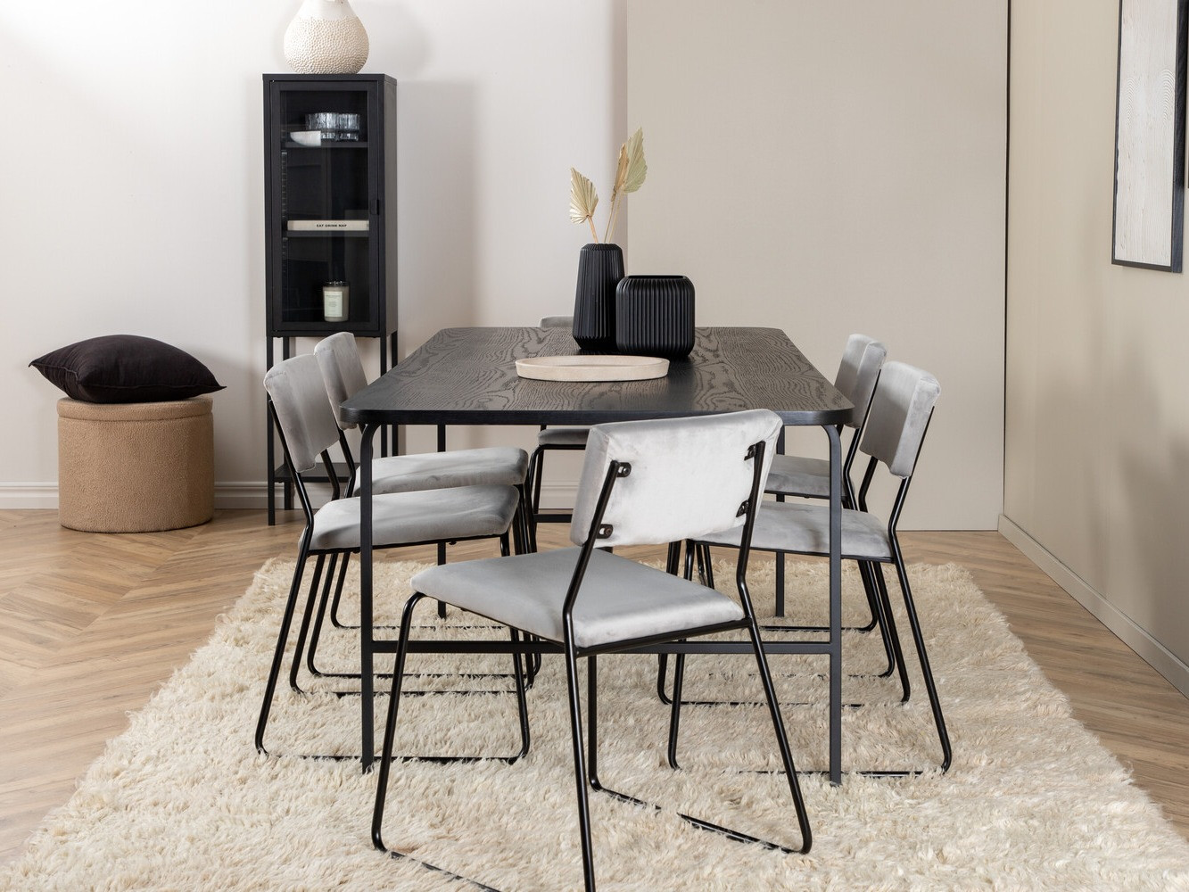 Essgruppe Dallas 2790 (Grau + Schwarz)