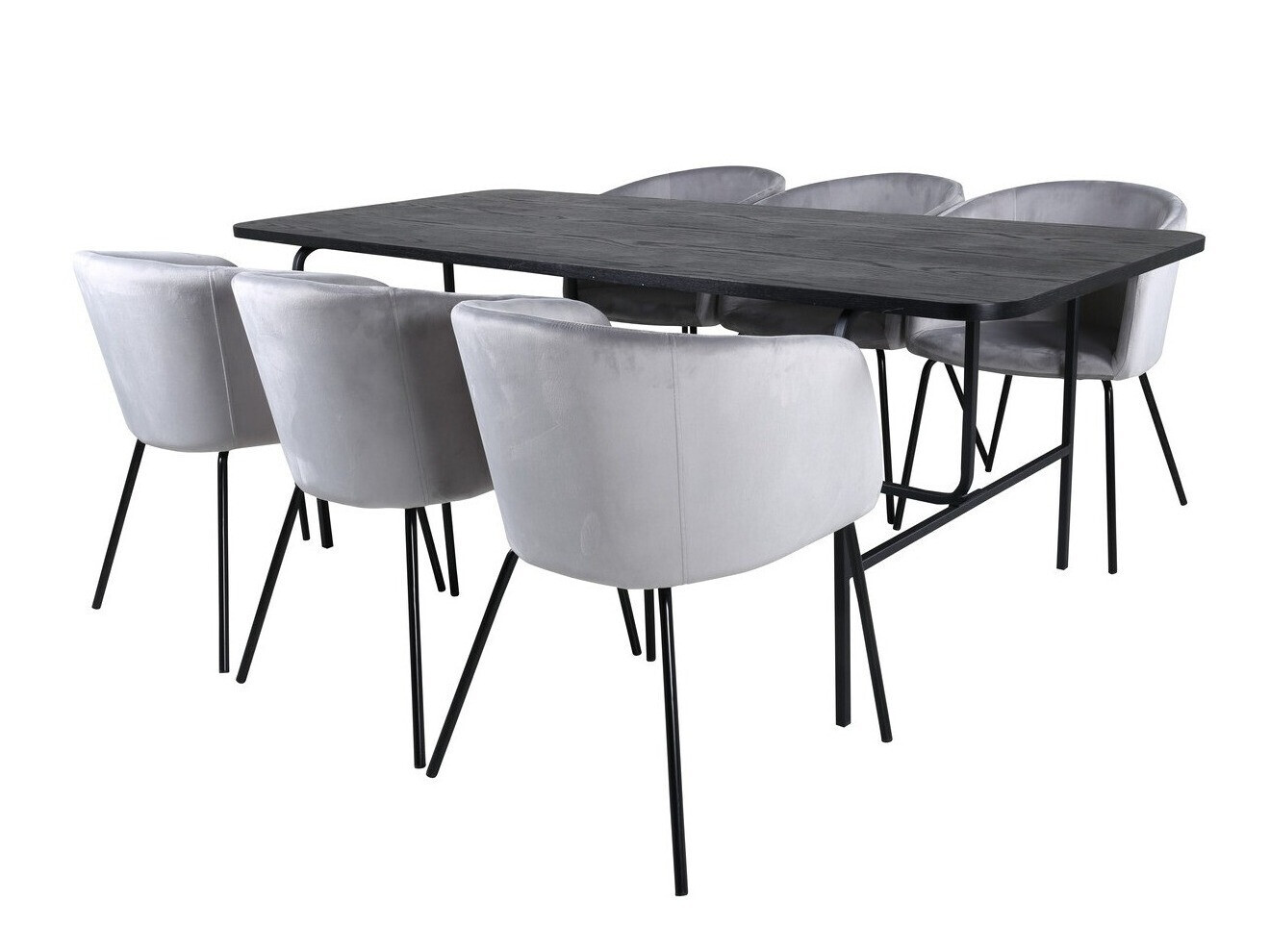 Essgruppe Dallas 2794 (Grau + Schwarz)