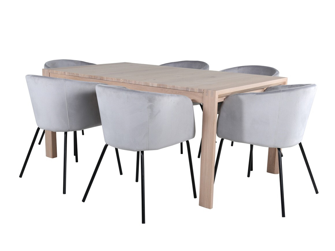 Essgruppe Dallas 2955 (Grau + Schwarz)